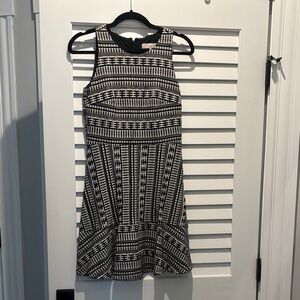 LOFT Monochrome Patterned Mini Dress